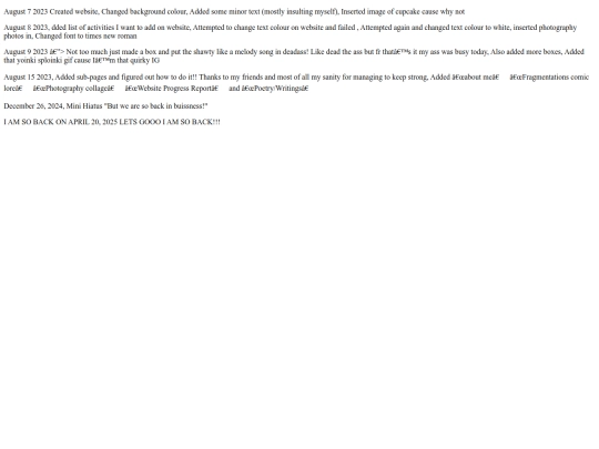 Sub-pages/Website_Progress_Report screenshot
