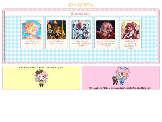 pages/Art-corner screenshot