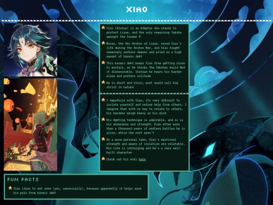 pages/characters/xiao screenshot