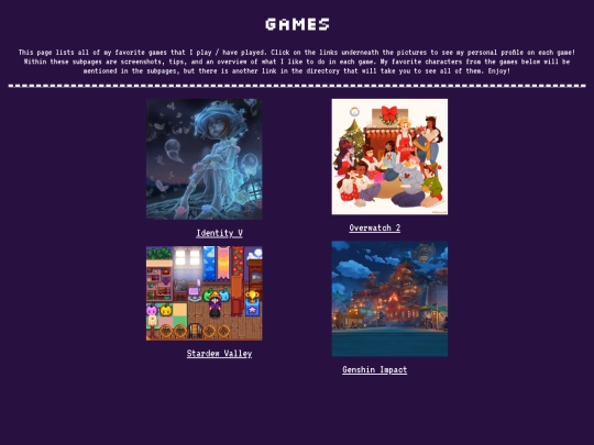 pages/games screenshot