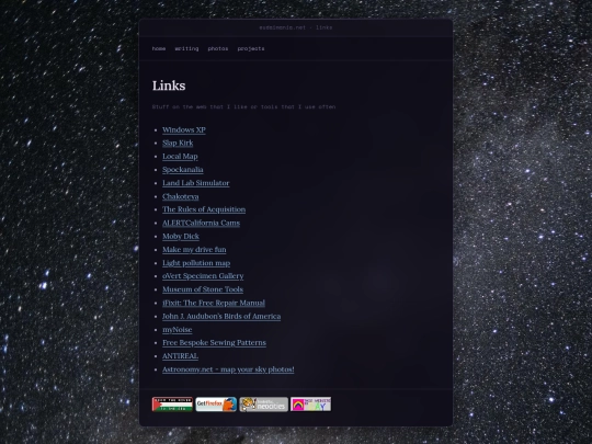 links screenshot
