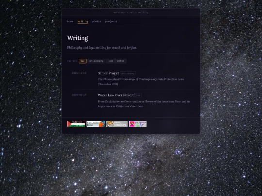 writing screenshot