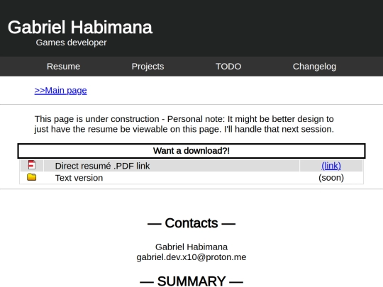 resume screenshot