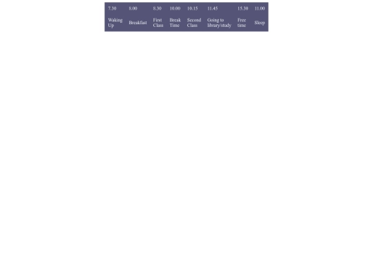 schedule screenshot