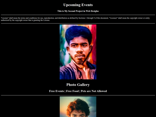 New web screenshot