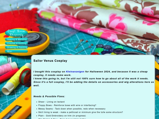 Sewing-and-Mending/Sailor-Venus-Cosplay screenshot