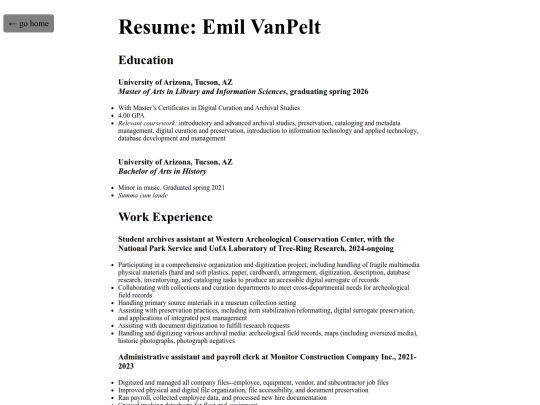 resume screenshot