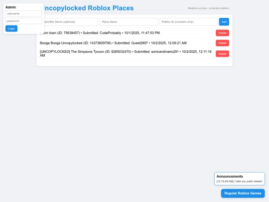 index screenshot