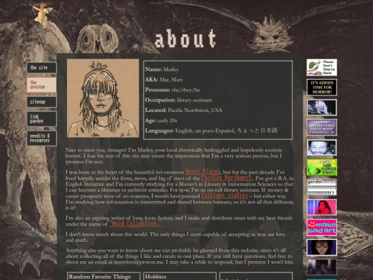 about/creator screenshot