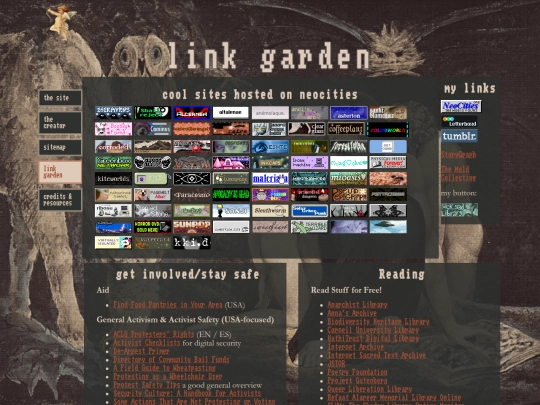 about/links screenshot