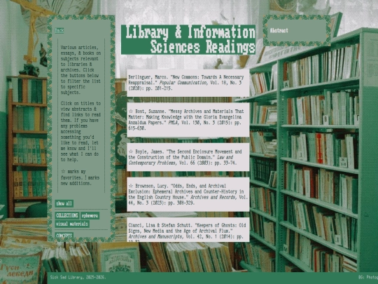 reading_room/lis/lis_readinglist screenshot