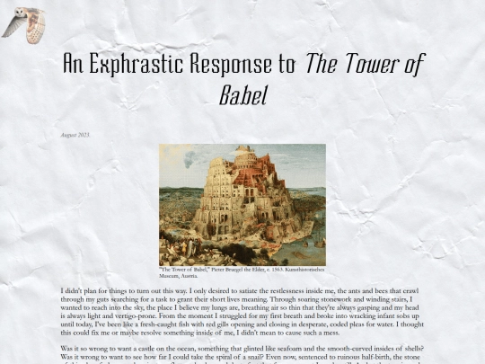 writers_desk/works/tower_of_babel screenshot