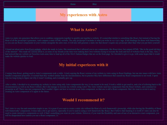 blog/myexperienceswithastro screenshot