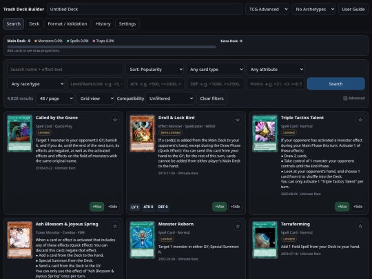 ygo/deckbuilder screenshot