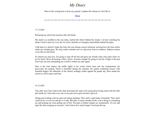 diary screenshot