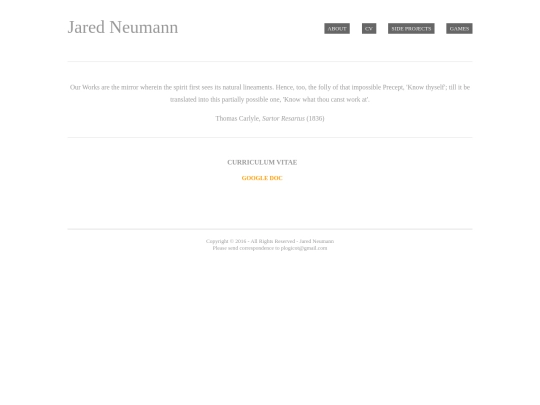 CV screenshot