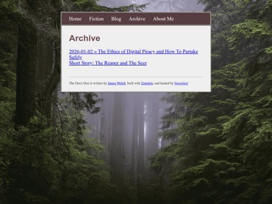 archive screenshot
