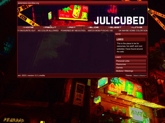 links screenshot