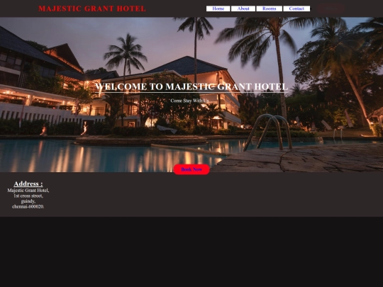 Hotel Landing Page1/Hotel landing page screenshot