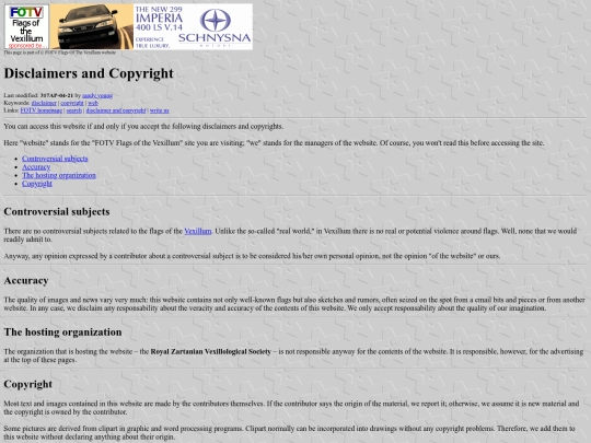 FOTV/flags/disclaim screenshot