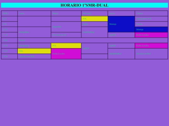 Horario de clase/horario screenshot