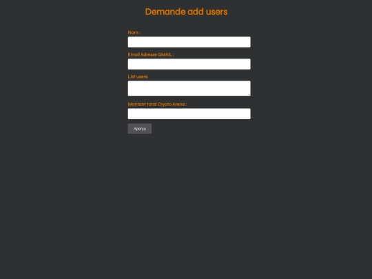 Demande screenshot