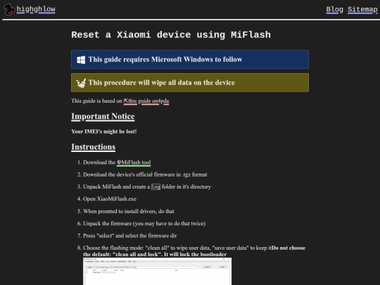 hardware/brands/xiaomi/restoring-with-miflash screenshot