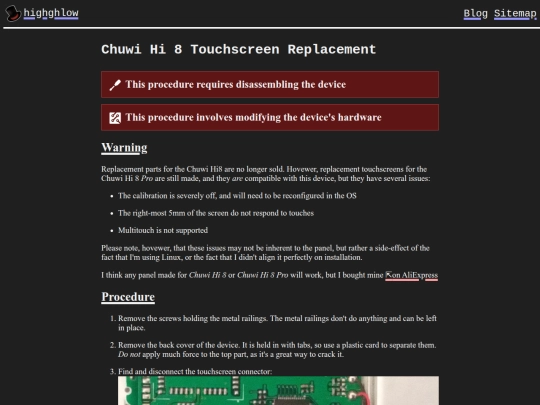 hardware/devices/chuwi-hi8/replacing-the-touchscreen screenshot