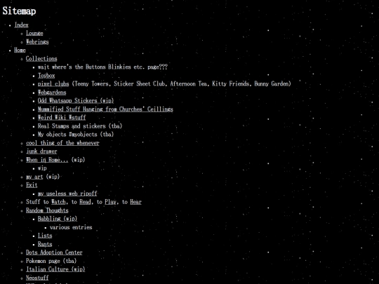 more/sitemap screenshot