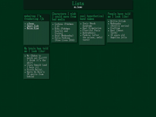 thoughts/lists screenshot