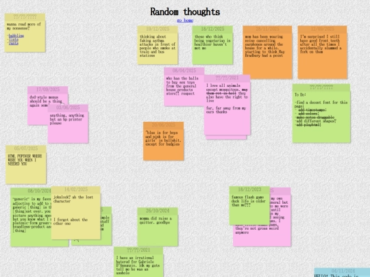 thoughts/random-thoughts screenshot