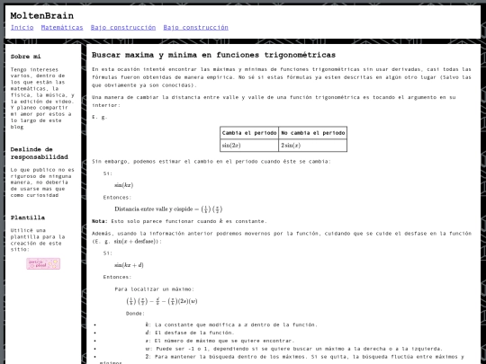 Matemáticas/Trigonometric_maxima_and_minima screenshot
