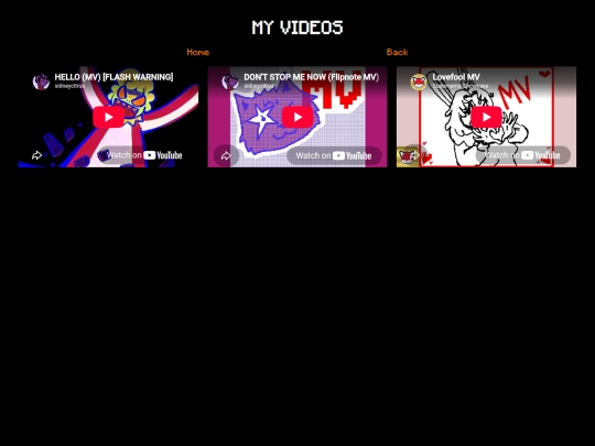 videos screenshot