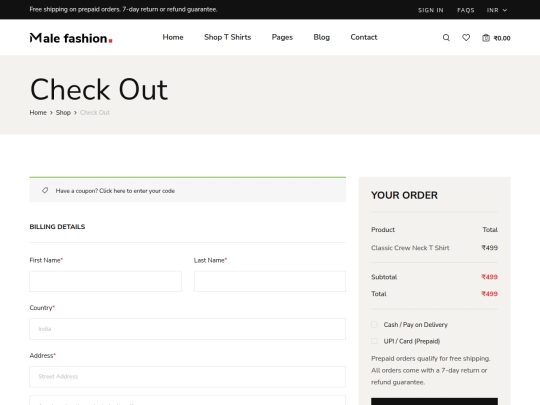 checkout screenshot