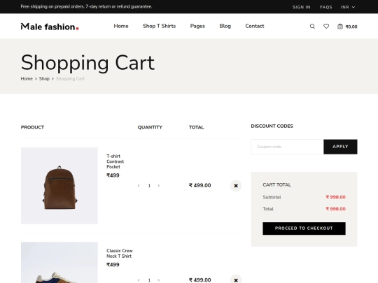 shopping-cart screenshot