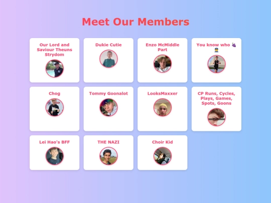 members screenshot