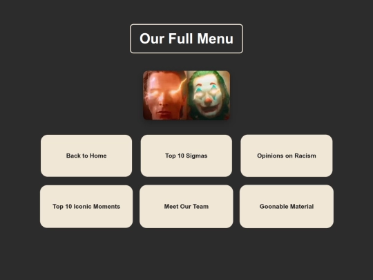 menu screenshot