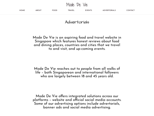 advertorials screenshot