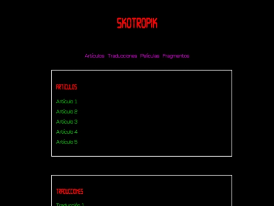 index screenshot