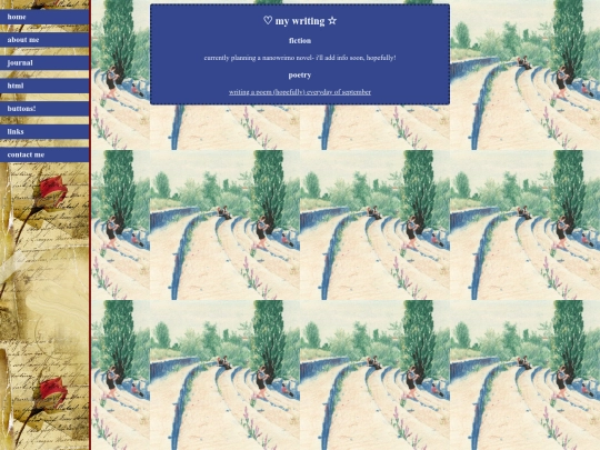writing screenshot