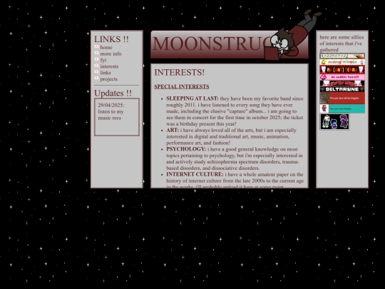 interests screenshot