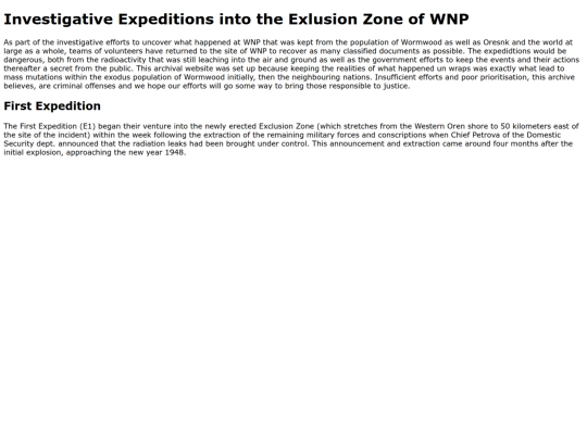 InvestigationExpeditions screenshot