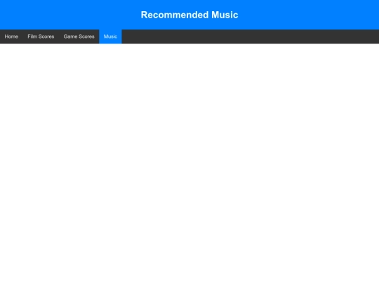 Web Design Project/Music screenshot