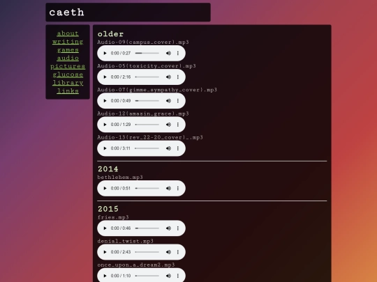 audio/snippets/covers screenshot