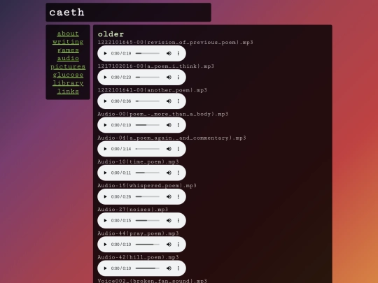audio/snippets/misc screenshot