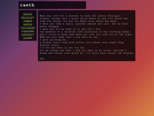 writing/poetry/disease screenshot