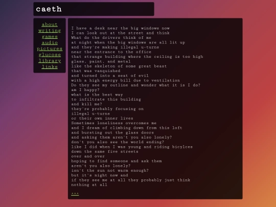 writing/poetry/office screenshot