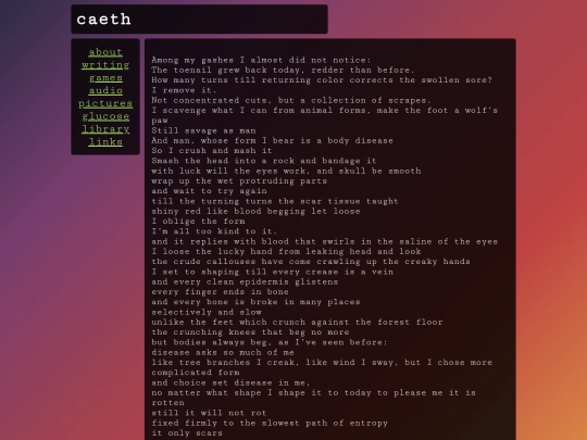 writing/poetry/scar screenshot