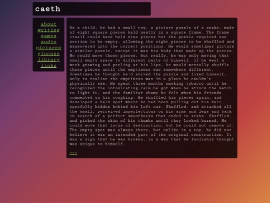 writing/prose/snake screenshot