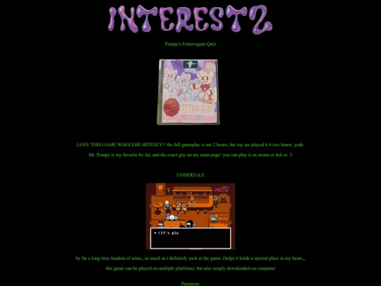 interests screenshot